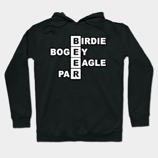 Birdie Bogey Eagle Par Gold Hoodie